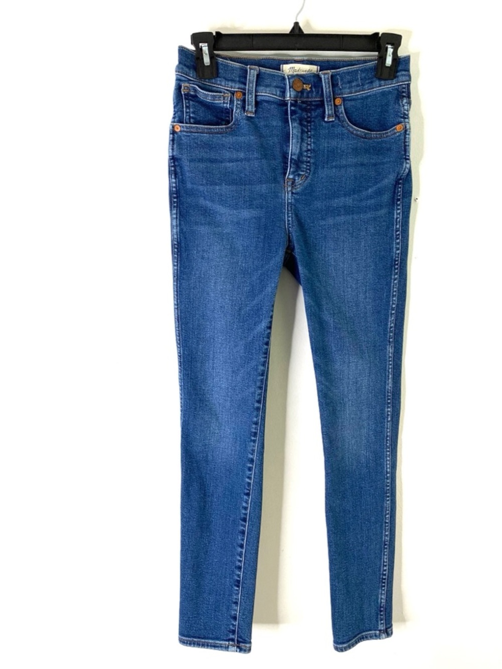 Madewell 10 Inch High Rise Skinny Jeans Stretch Denim Five Pocket Zipper Fly